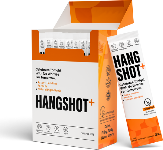 HANGSHOT Pre-Drinking Celebration Recovery Supplement Kit for Liver Detox & Energy Rejuvenation